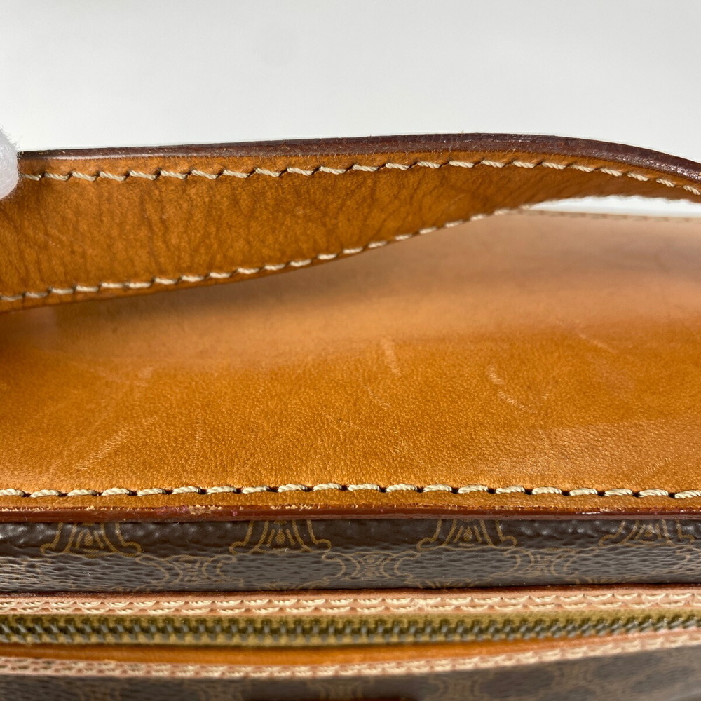 Celine Macadam Pattern Vanity Canvas Pouch Brown - image 4